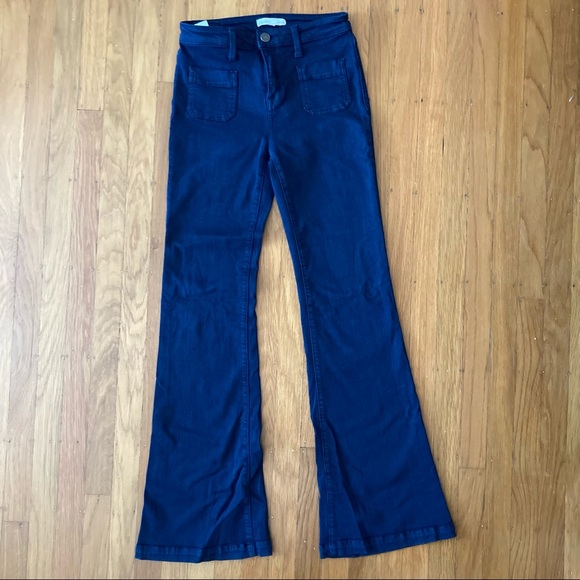 Joie Enchante Flare Jeans in Dark Navy Size 26 - Picture 6 of 12